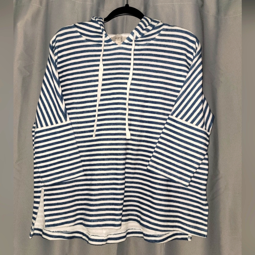 Loft pullover striped sweatshirt, size L, #11229